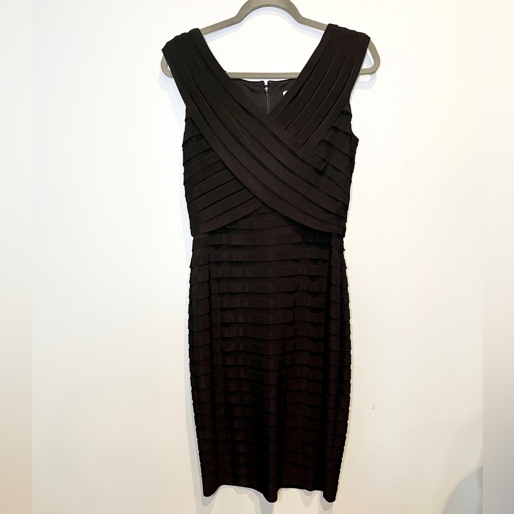 Vintage Cache Black Textured Midi Dress - Women’s Size 8